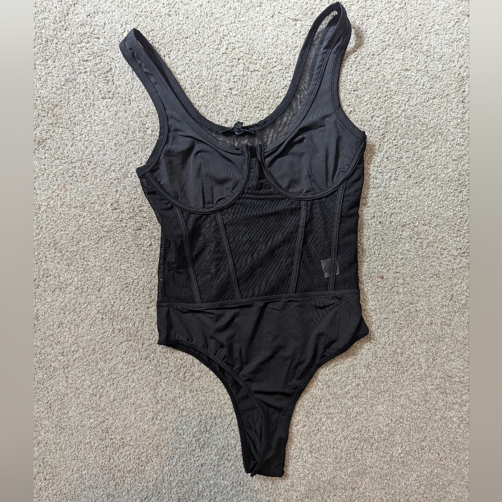 Black Sleeveless Bodysuit